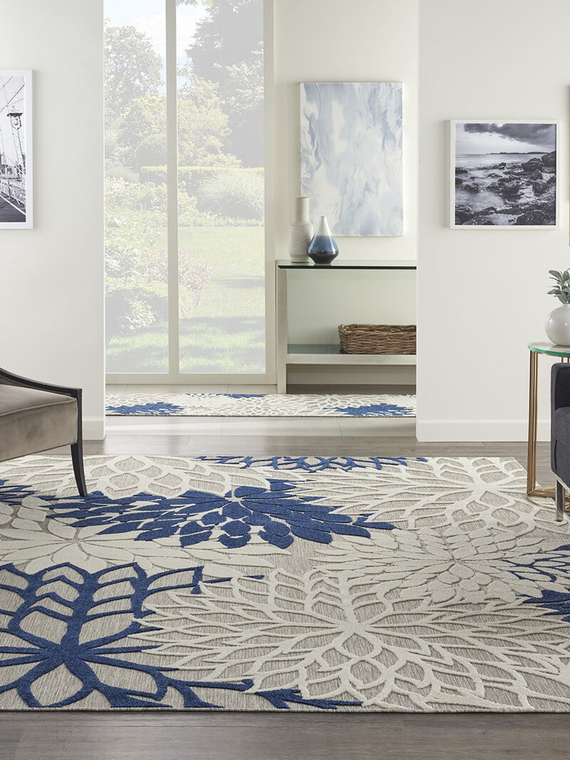 Aloha ALH05 Ivory/Navy 6' x 9' Rug