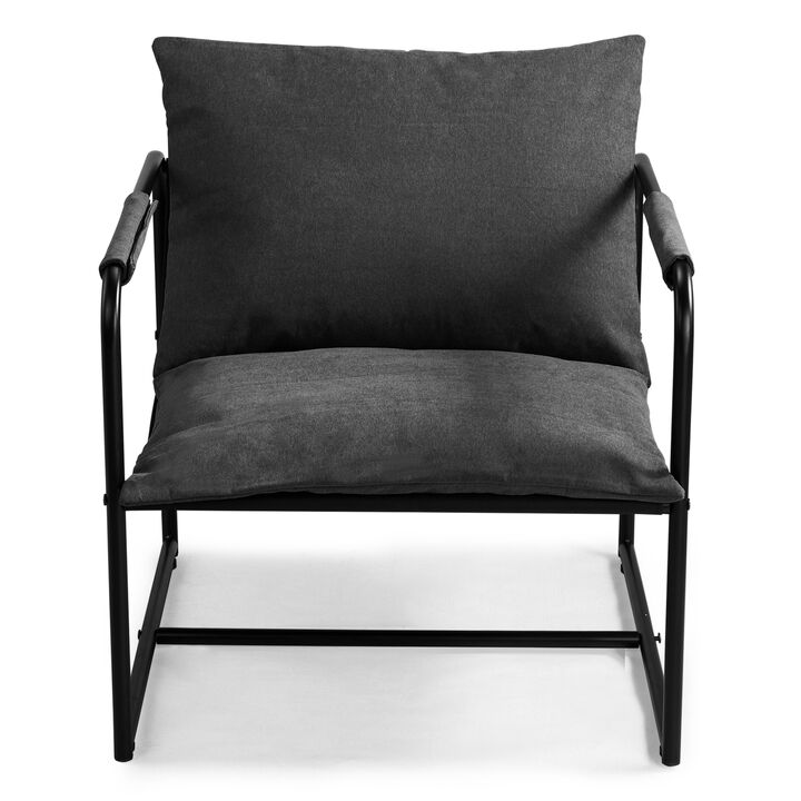 Outdoor Courtyard Iron Sofa with Cushions and Durable Oxford Cloth