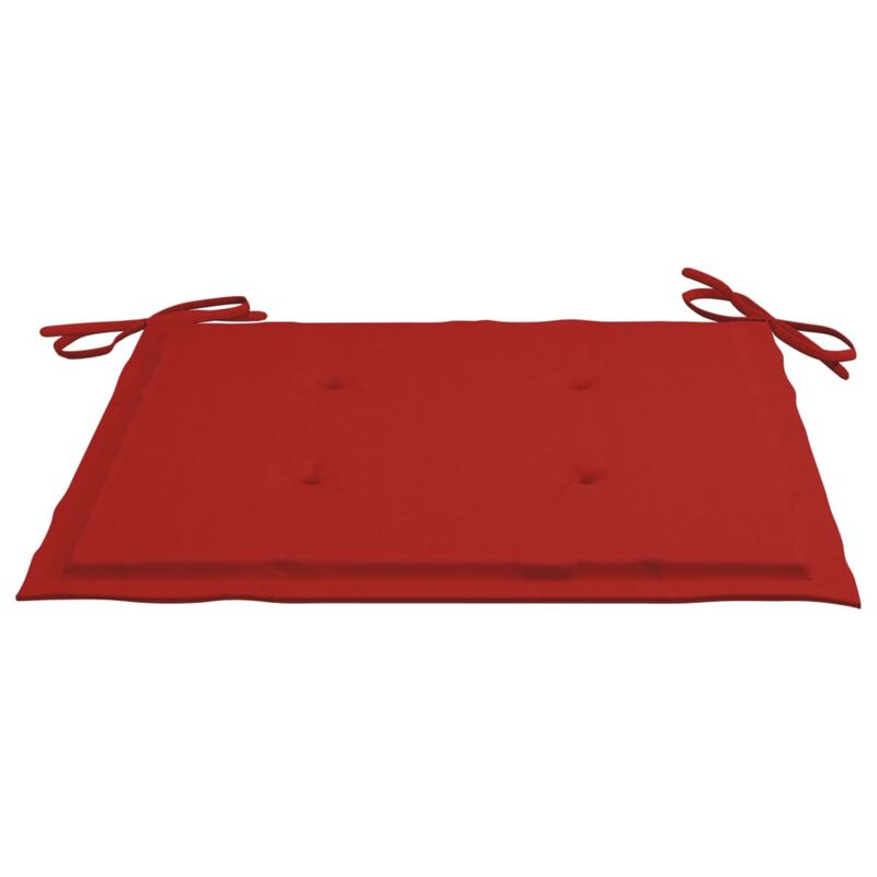 vidaXL Garden Chair Cushions 4 pcs Red 19.7"x19.7"x1.6" Fabric