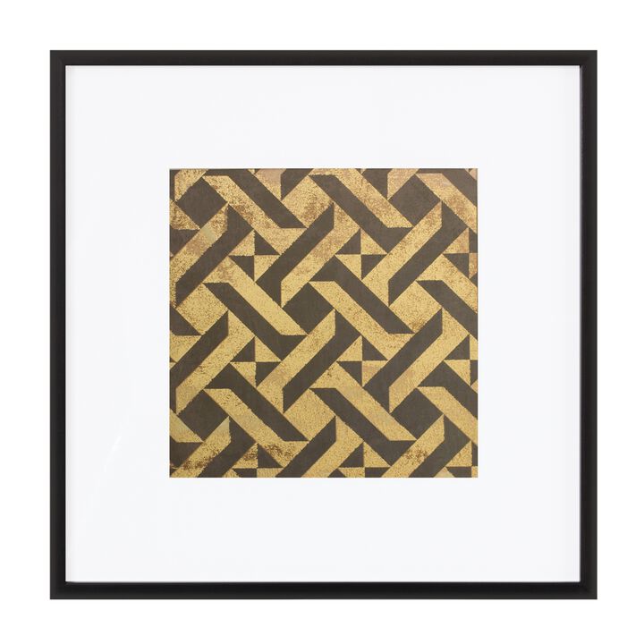 Geometric Print (Set of 4) – Plastic, Paper, and Glass Wall Art for Minimalist, Contemporary, and Modern Interiors