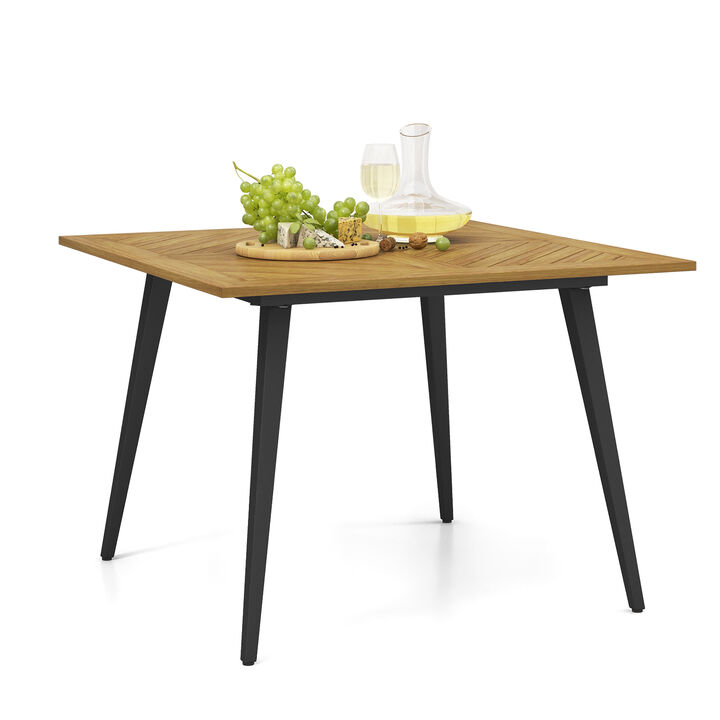 4-Person Outdoor Dining Table for Garden, Poolside & Backyard Patio
