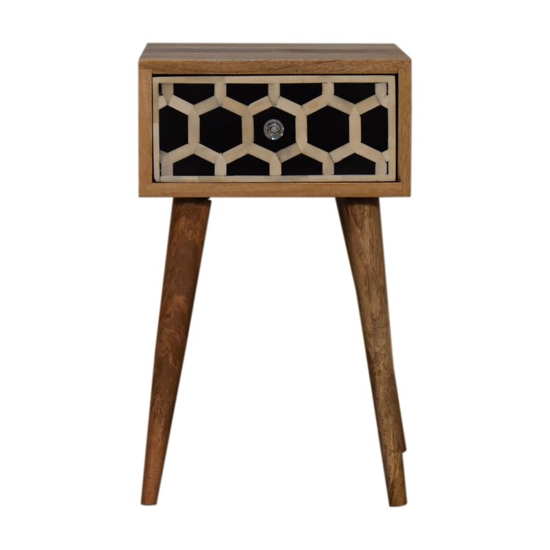 Mini  1 Drawer Bone Inlay NightStand