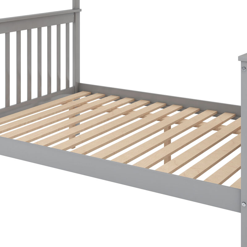 Twin Over Full Stairway Bunk Bed With Storage