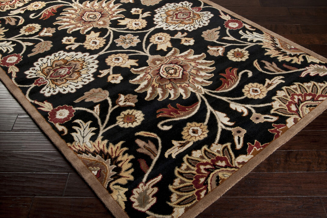 Caesar CAE-1192 6' x 9' Oval Black Rug
