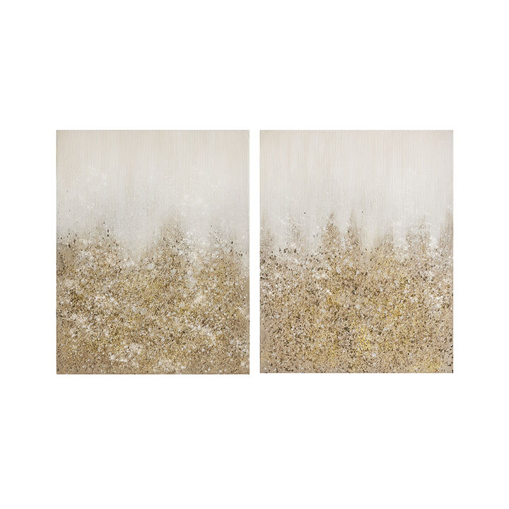 Gracie Mills Adeline Embellished 2-piece Canvas Wall Art Set