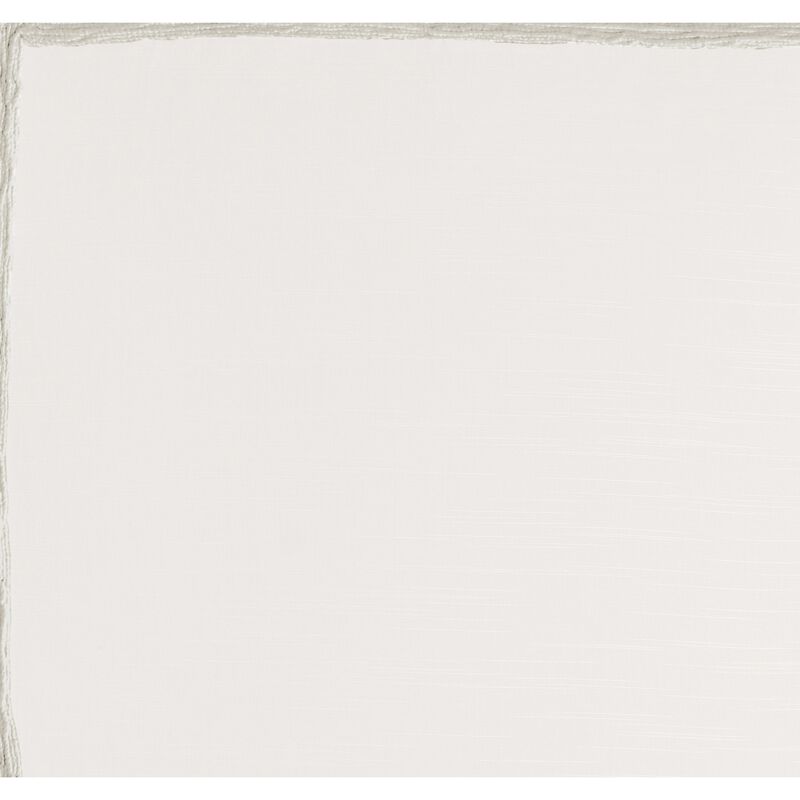 Lenz 26 Inch Cotton Euro Pillow Sham with Hand Stitched Embroidery, Ivory-Benzara