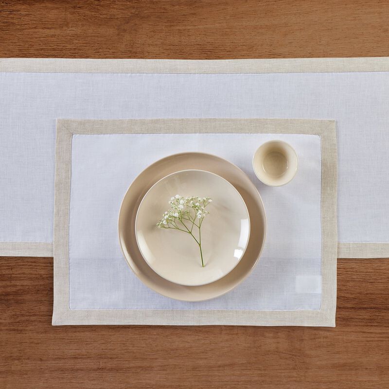 Solino Home 100% Pure Linen Placemats 14 x 19 Inch Set of 4 | Classic