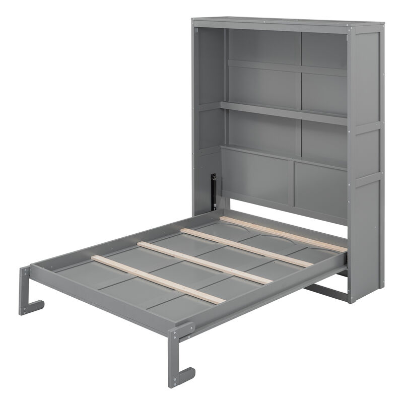 Merax Cabinet Murphy Bed with Shelves