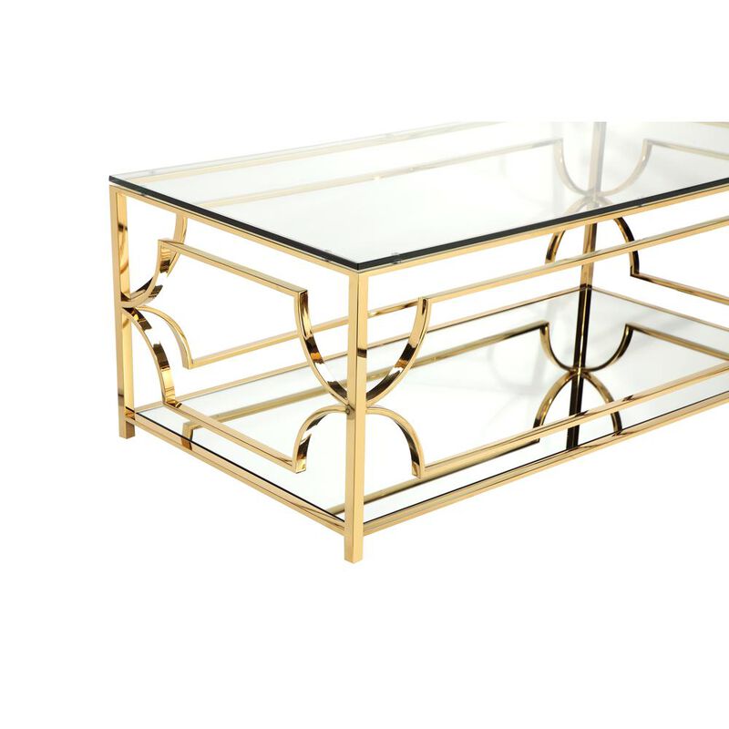 Bristol Rectangle Coffee Table Gold