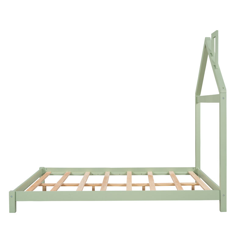 Merax Wood Platform Bed with House-shaped Headboard
