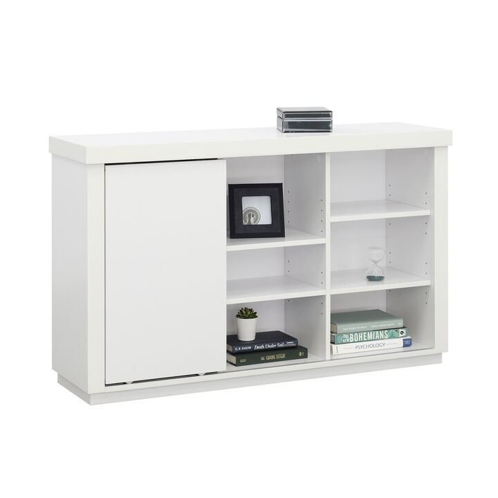 Notrthcott White Bookcase w/Sliding Door