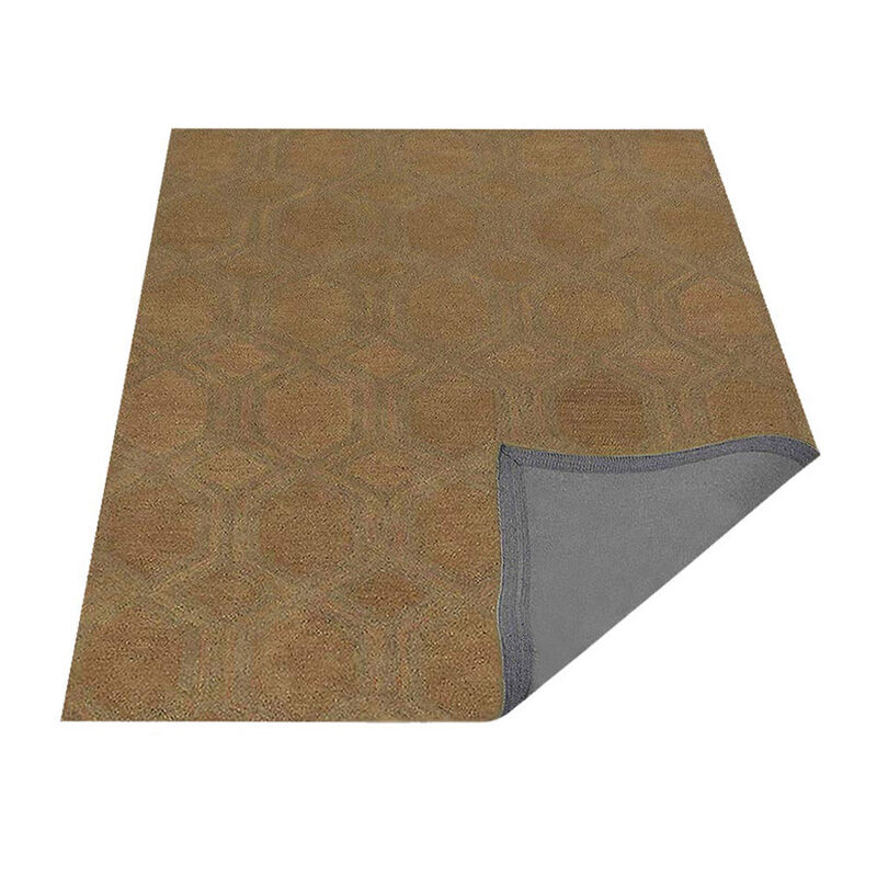 RUGSOTIC CARPETS HAND TUFTED WOOL ECO-FRIENDLY AREA RUGS  - 5'x8', Rectangle Shape, Beige, Contemporary Modern Design, High Pile Thick Handmade Area Rugs for Living Room, Bed Room (K01005)