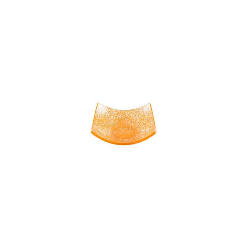 Glass Dinnerware 5.75" x 5.75" x h:2" 7 oz. Square Orange Glass Bowl (Set of 4)