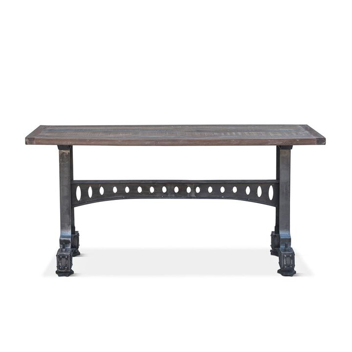 Belen Kox Rustic Industrial Reclaimed Wood Console Table, Belen Kox