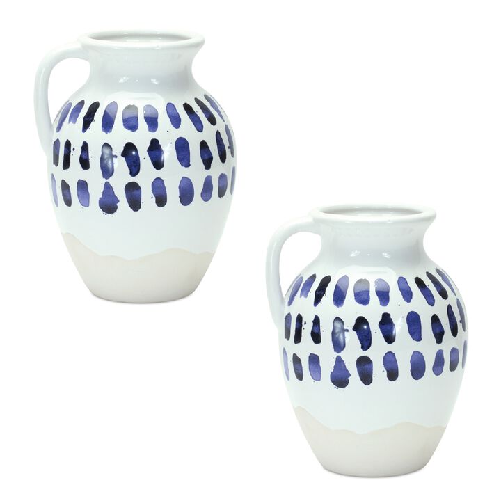 Set of 2 Decorative Pitchers – Elegant Ceramic or Glass Pitchers for Home and Table Decor