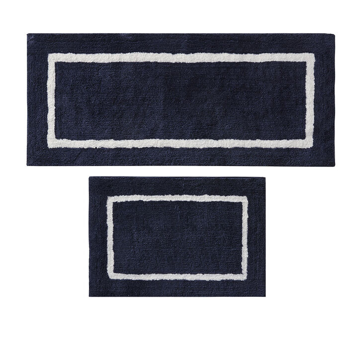 Gracie Mills Deanne Geometric Reversible Tufted Microfiber Bath Rug - 24x60"