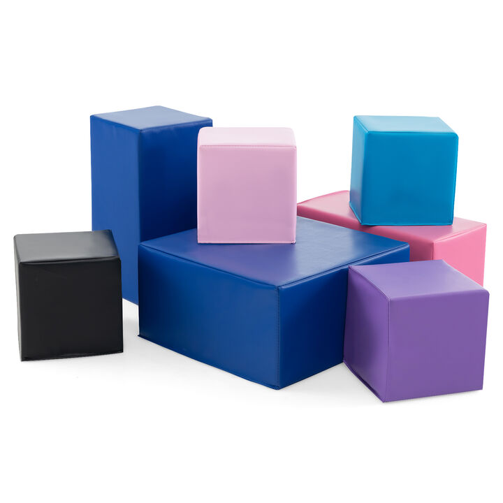 7-Piece Colorful Big Foam Building Blocks for Toddlers and Kids