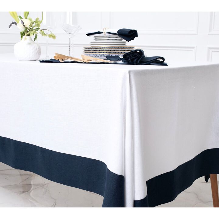 Solino Home 100% Pure Linen Tablecloth 60 x 90 Inch | Contempo