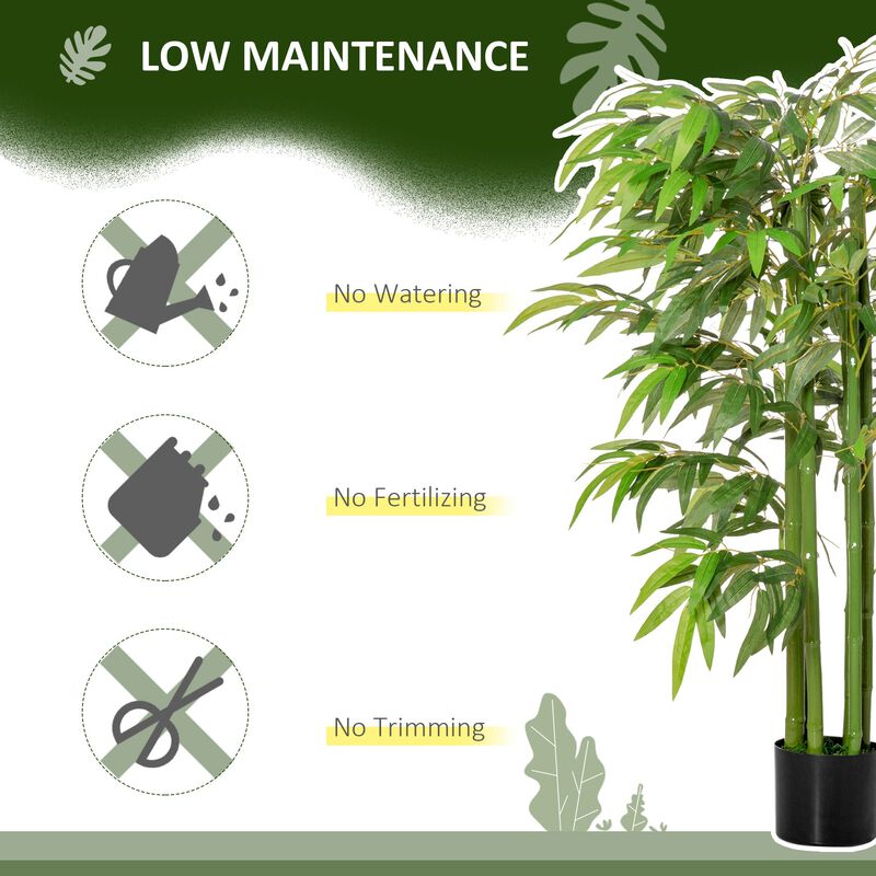 Zen Decor Element: 4.5ft Faux Bamboo Tree in Nursery Pot