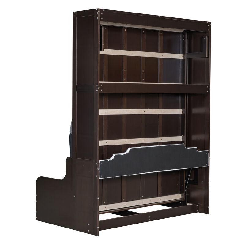 Merax Murphy Bed Wall Bed with Cushion