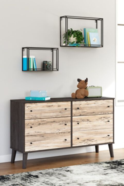 Ashley Piperton Dresser - Two Tone Brown/Dark Charcoal