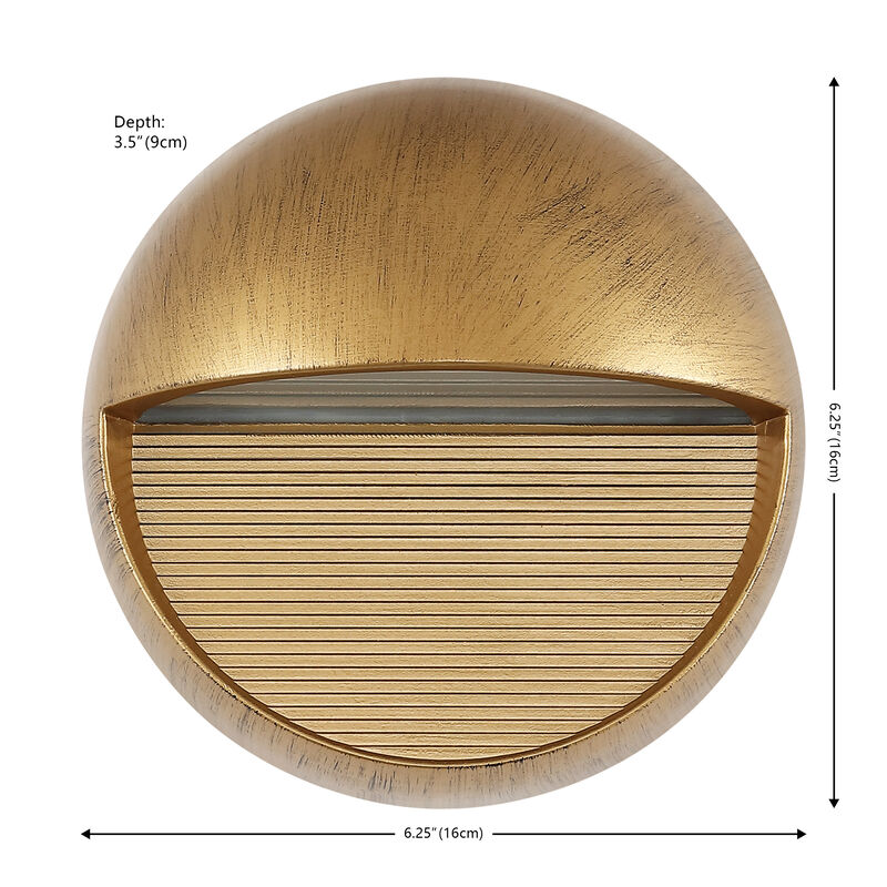 Orbe Outdoor Metal/Glass Integrated LED Wall Sconce