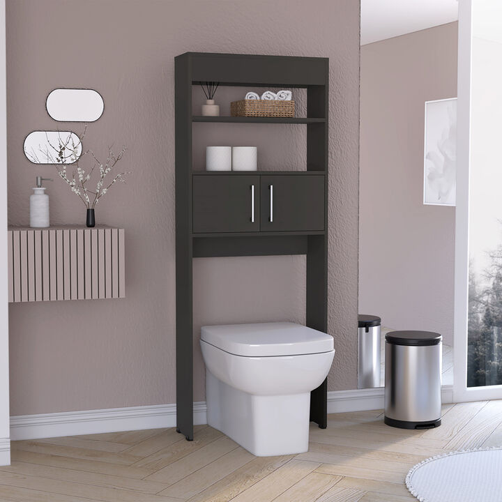 Over The Toilet Cabinet Jozz, Bathroom, Black