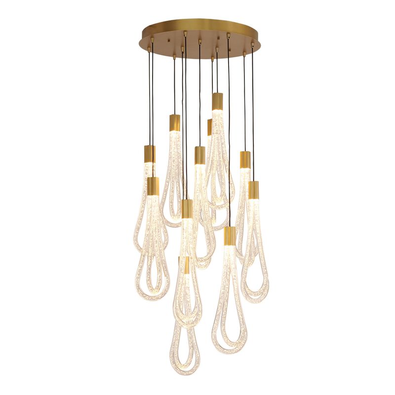 Round Layered Raindrop Chandelier