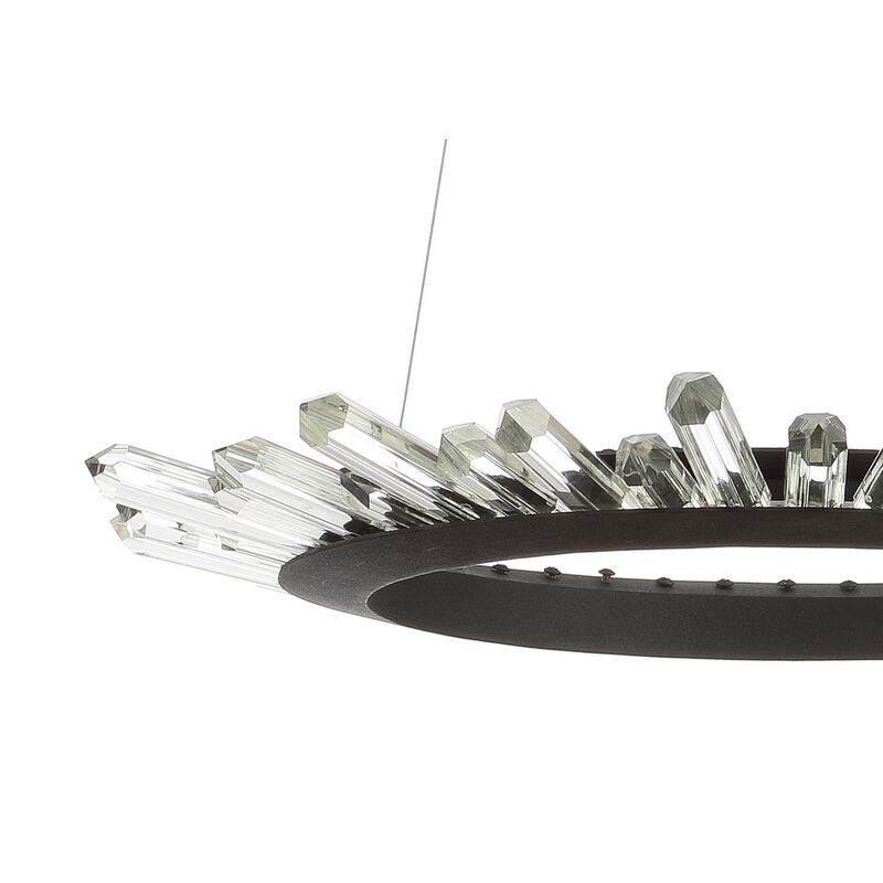 Elsa 24" Adjustable Integrated LED Modern Crystal Pendant
