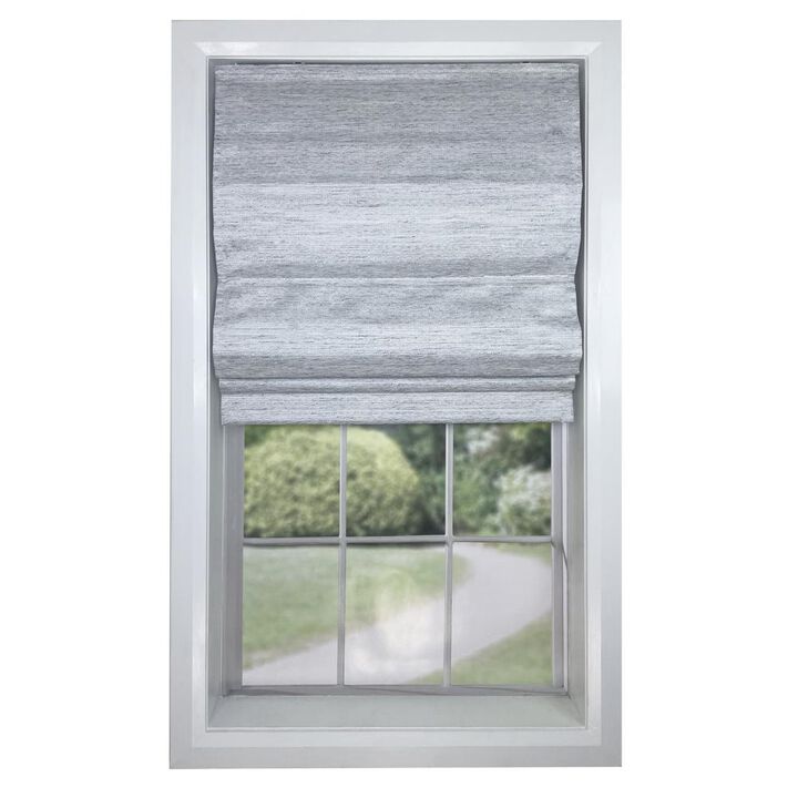 Versailles Caesar Cordless Roman Blackout Shades For Windows Insides/Outside Mount 27" x 63" Stone