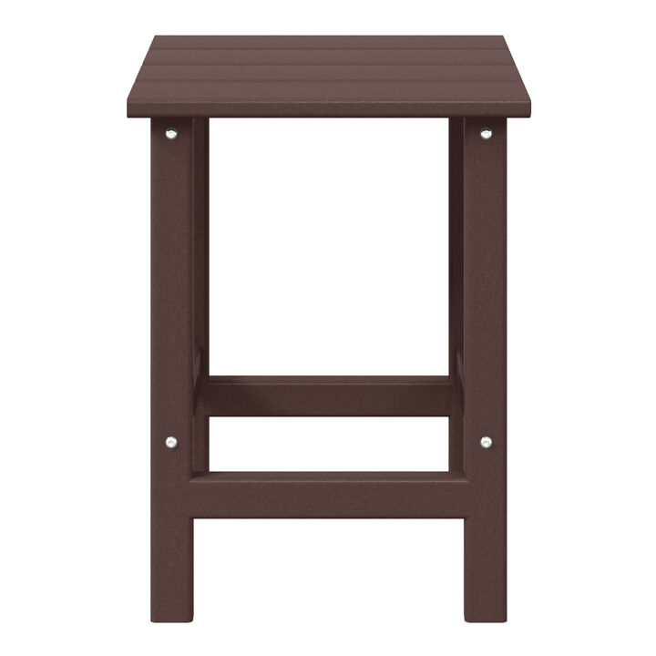 WestinTrends Westintrends 14" square outdoor Side table for Adirondack chair