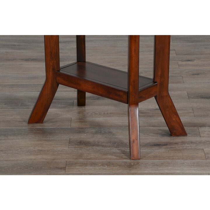 Sunny Designs Santa Fe 25 Mahogany Wood Chair Side Table in Dark Chocolate
