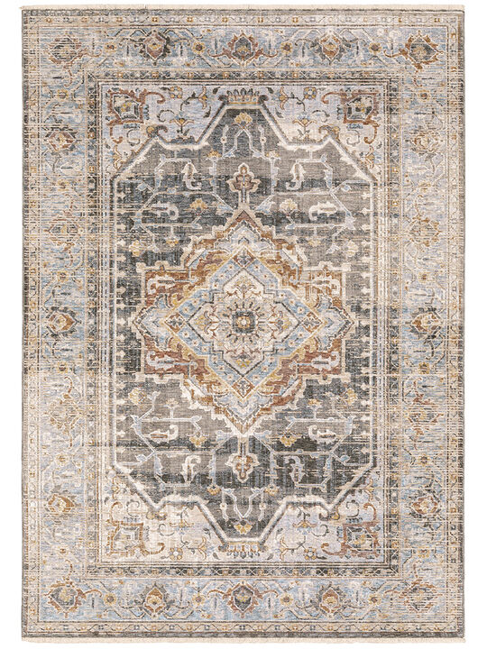 Maharaja 3'3" x 5' Charcoal Rug