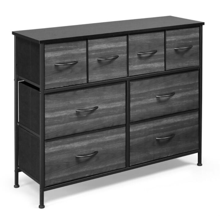 8-Drawer Storage Cabinet 4 Large & 4 Small Drawers for Organized Bedroom or Office Storage