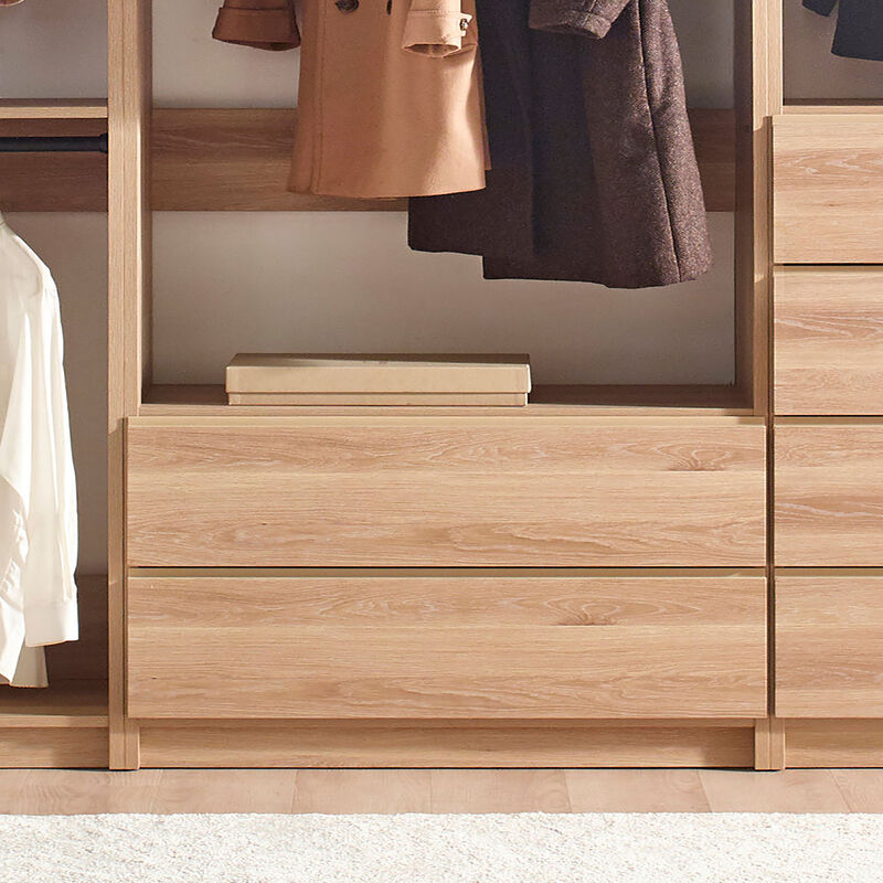 Prosper Oak Freestanding Walk in Wood Closet System
