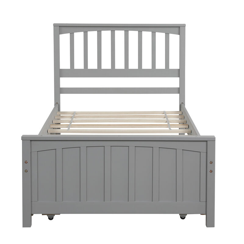 Merax Twin size Platform Bed with Trundle