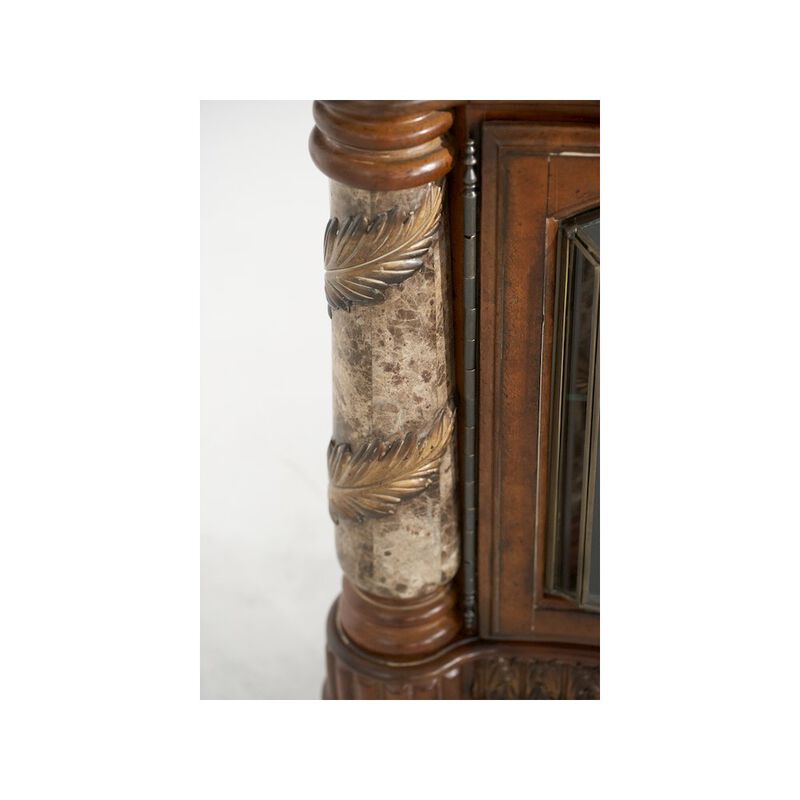 Michael Amini Villa Valencia Sideboard with Mirror - Classic Chestnut