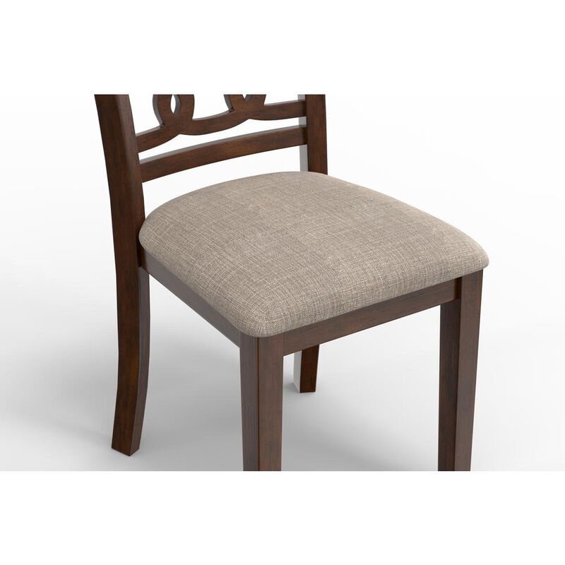 New Classic Furniture Gia 3-Piece 42 Wood Round Dining Set with 2 Chairs in Cherry