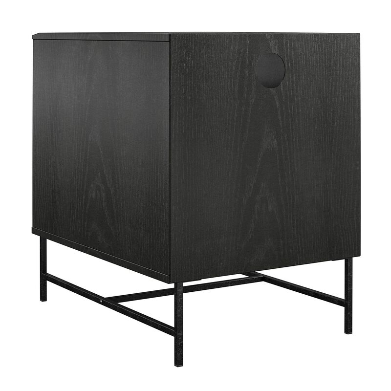 Reznor End Table, Black Oak
