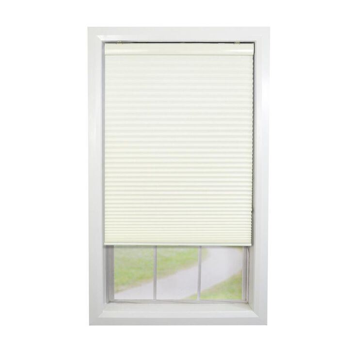 Versailles Home Fashions Cordless Honeycomb Insulating All Season Light Filtering Cellular Window Shade 30" X 72" Ivory