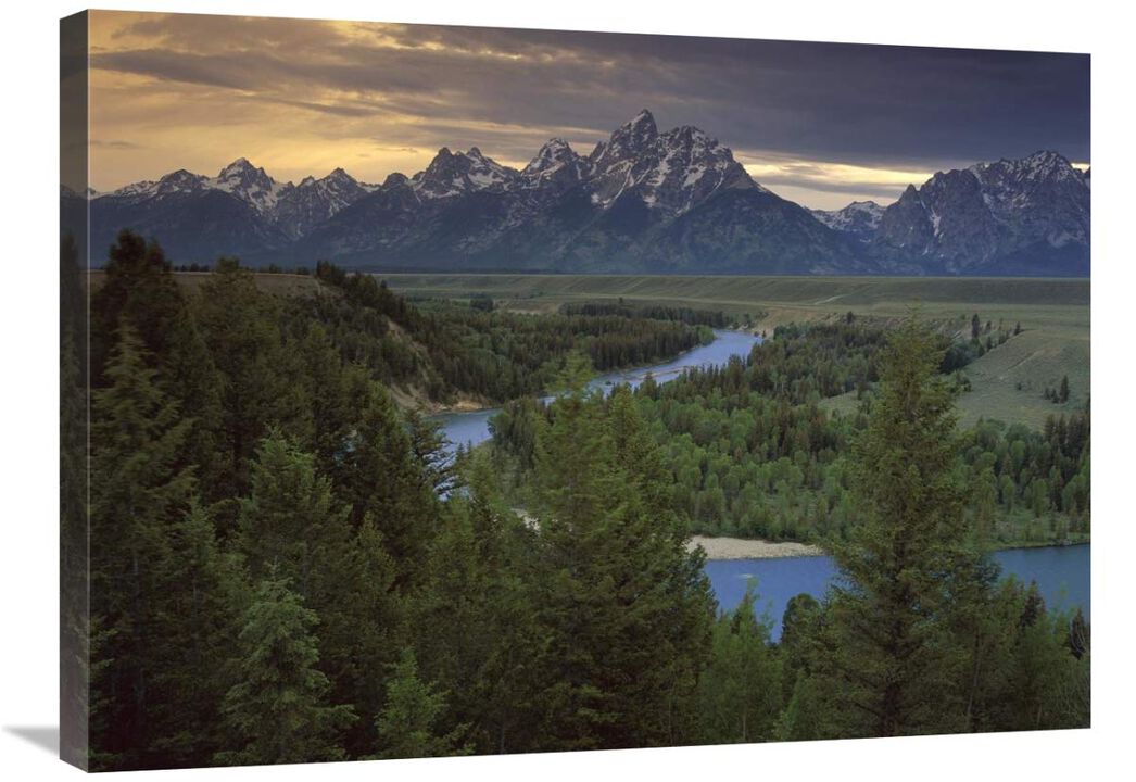 Teton Range at Snake River Overlook, Grand Teton National Park, Wyoming-Canvas Art-32x24