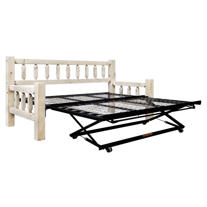 Homestead Collection Day Bed w/ Pop Up Trundle Bed, Ready to Finish