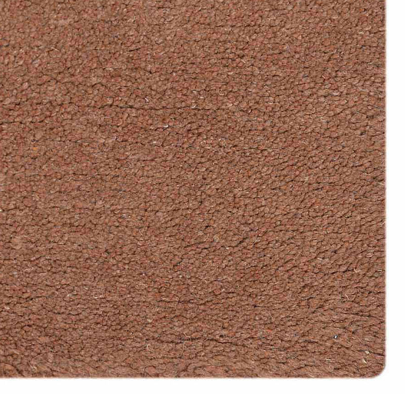 Rugsotic Carpets Hand Knotted Tibbati Wool 5'x8' Area Rug Solid Choco T00111