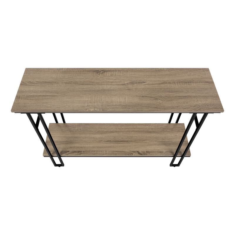 Monarch Specialties I 3577 Accent Table, Console, Entryway, Narrow, Sofa, Living Room, Bedroom, Metal, Laminate, Brown, Black, Contemporary, Modern