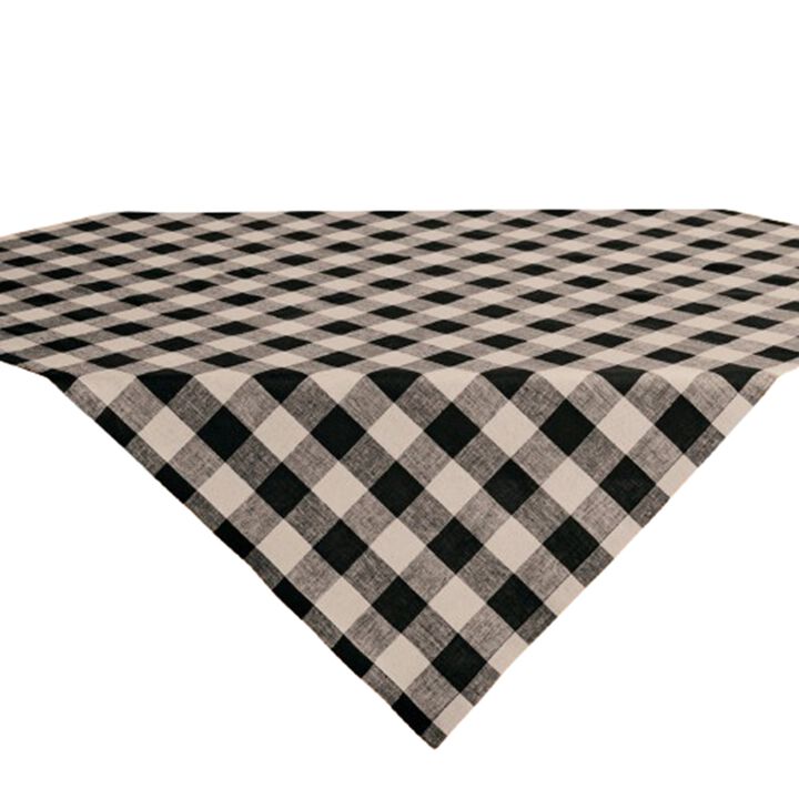 Solino Home 100% Pure Linen Table Throw | Buffalo Check