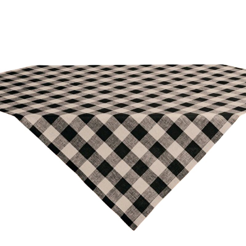 Solino Home 100% Pure Linen Table Throw | Buffalo Check