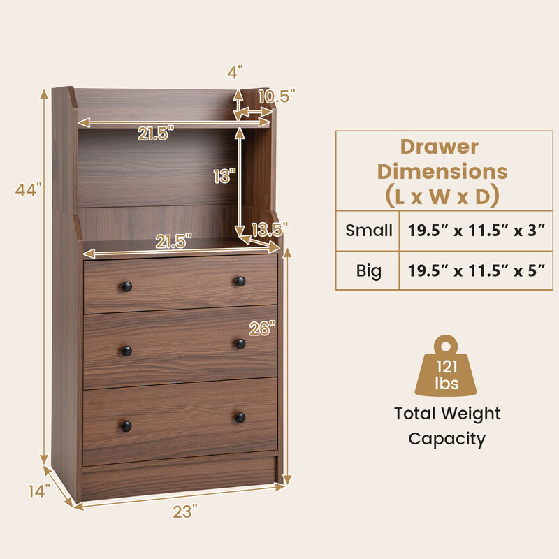 Modern Storage Dresser with Anti-toppling Device