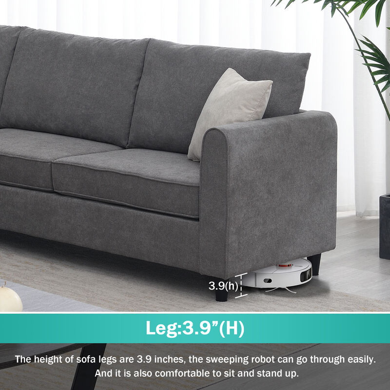 Merax Modern Upholstered Living Room Sectional Sofa