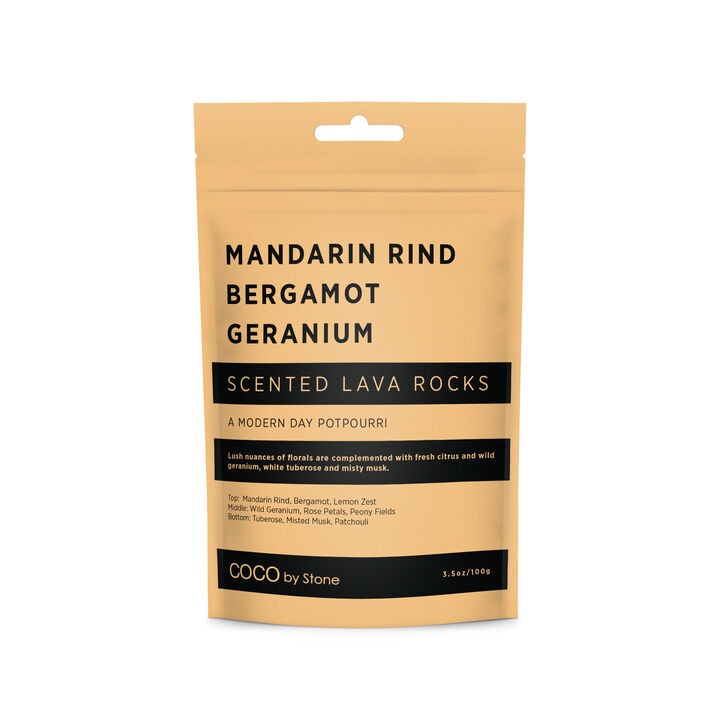 Scented Lava Rocks - Mandarin Rind, Bergamot, Geranium