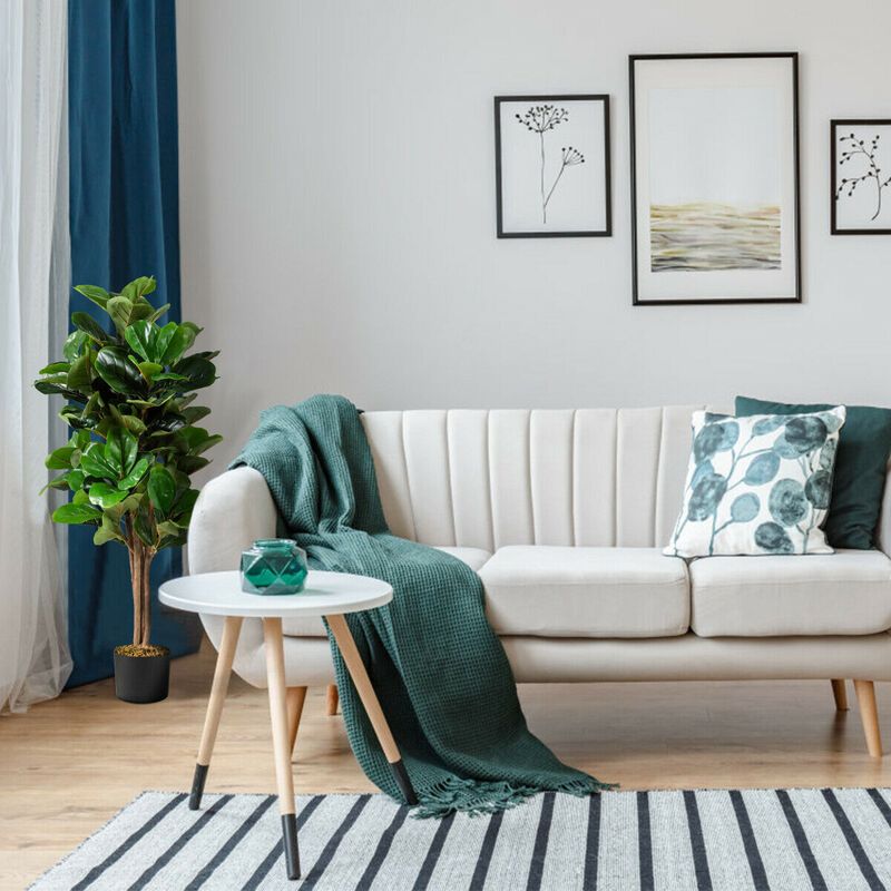Artificial Fiddle Leaf Fig Tree Decorative Planter